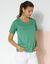 T-shirt met broderie anglaise (groen)