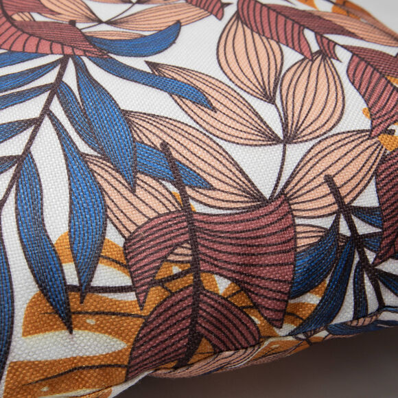 Vierkant kussen met jungle-inspiratie (veelkleurig)