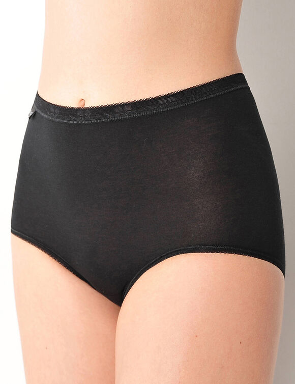 Culotte maxi Basic+, lot de 3 achetées +1 GRATUITE (1) (noir)