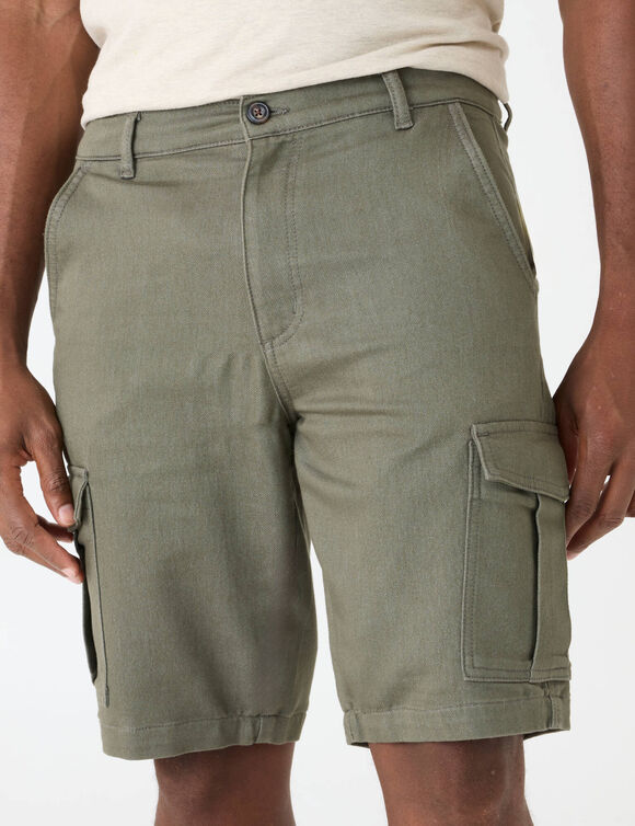 Cargobermuda in ultrastretch keperstof (kaki)