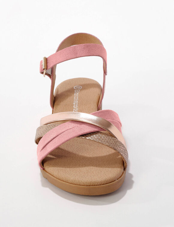 Sandales multibrides  (beige / rose)