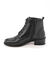 Bottines en cuir confort à lacets (noir)