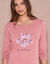 Kort nachthemd met lange mouwen (roze)