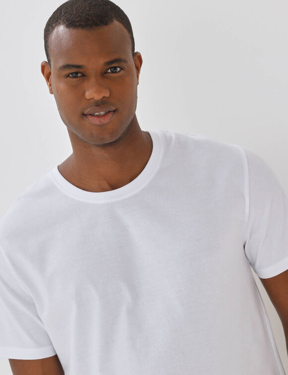 T-shirt col rond manches courtes - lot de 3 (blanc)