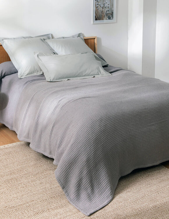 Couverture climatisante nid d'abeille 350 g/m&sup2; (gris perle)