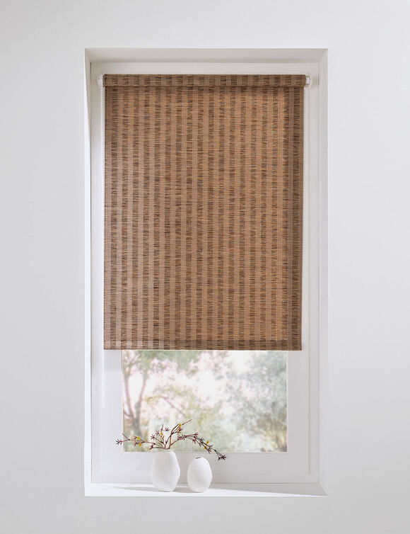 Rolgordijn met bamboe-effect (hout)