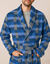 Robe de chambre maille polaire (carreaux bleu) Robe de chambre maille polaire (carreaux bleu)