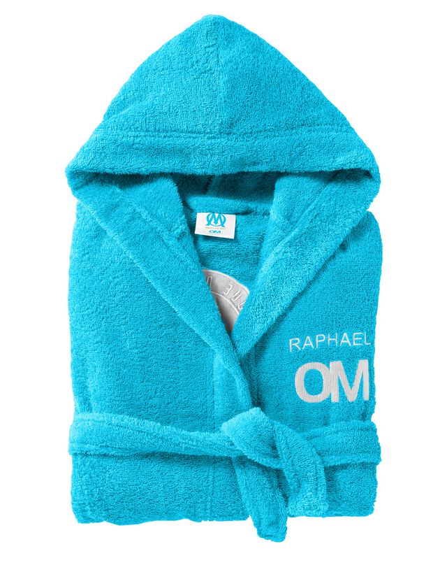 Peignoir enfant OM® personnalisable (bleu)