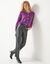 Cardigan met 'juweel' knopen (violine)