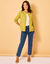 Cardigan boutonné, coton mélangé (anis)