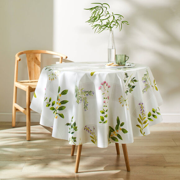 Tafelkleed met lenteprint (wit / veelkleurig)