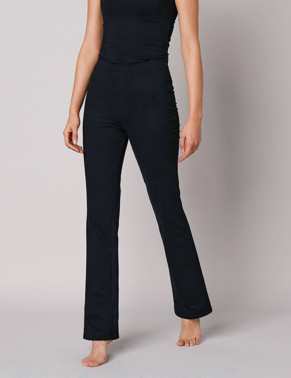 Legging bootcut, molleton chaud (noir)