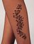 Opake panty met 'bloemen' tattoomotief - set van 2 (2 zwart)