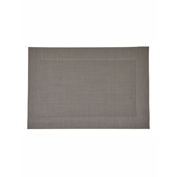 Lot de 4 sets de table - vinyle tressé (gris perle)