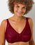 Soutien-gorge grand maintien maille brod&eacute;e - sans armatures (bordeaux)