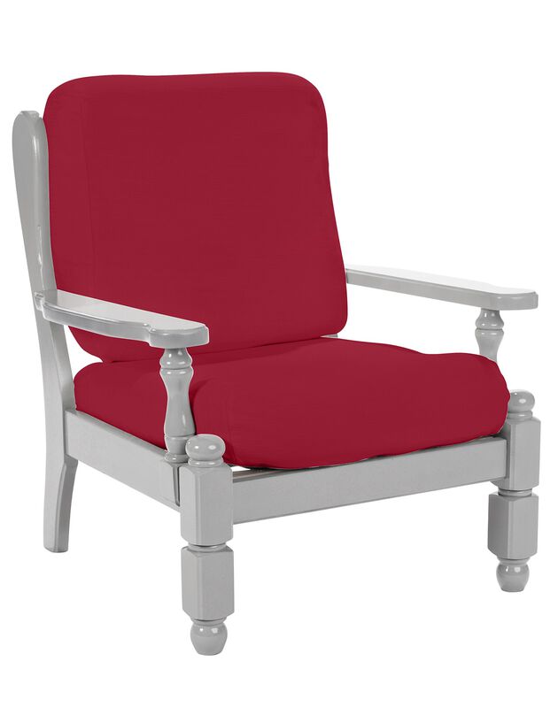Effen, rekbare hoes voor rustieke fauteuil (bordeaux)