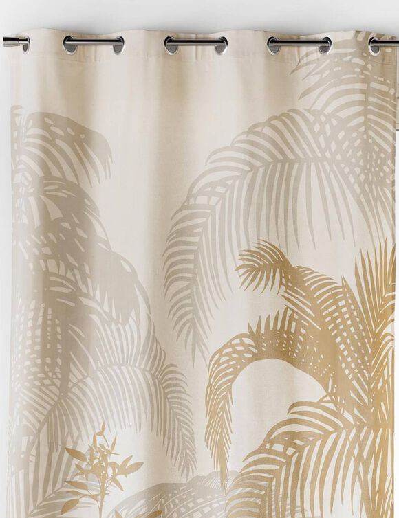 Rideau imprimé tropical (naturel)