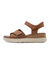 Sandalen met doorloopzool en scratchriempjes (karamel)