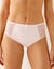 Coria effen katoenen slip met kant &ndash; set van 2 (poeder)
