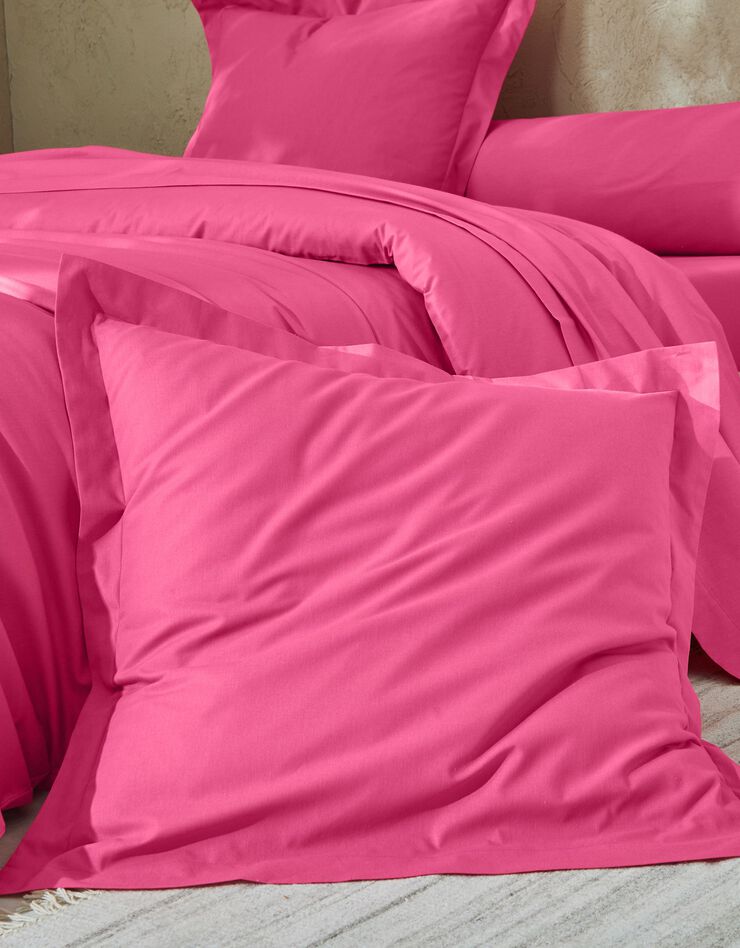 Linge de lit uni - coton bio (rose)