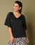Loose trui in Lurex® tricot (zwart)
