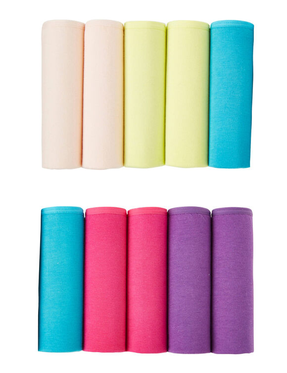 Boxer en coton extensible uni &ndash; Lot de 10  (vifs)