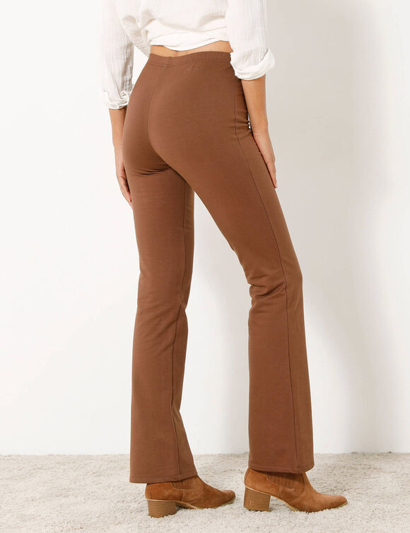 Legging bootcut, molleton chaud (taupe)