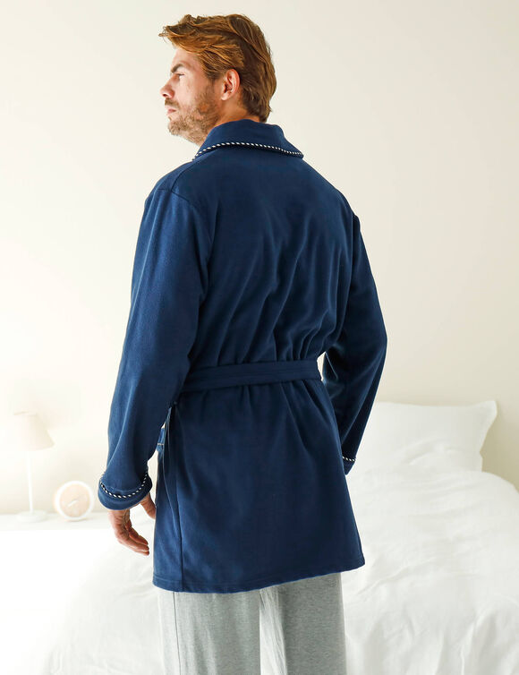Robe de chambre courte maille polaire (marine)