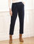7/8-broek, in fluweel (marine)