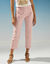 Rechte 7/8-broek met stretch (poederroze)