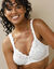 Soutien-gorge emboîtant en maille satinée et dentelle « Stelina" - avec armatures (blanc)