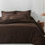 Linge de lit uni - flanelle 160 g/m&sup2; (chocolat)