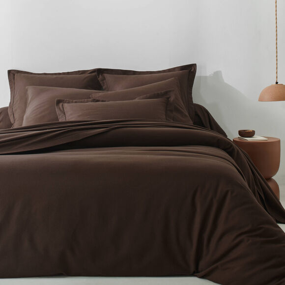 Effen beddengoed - flanellen 160 g/m&sup2; (chocolade)