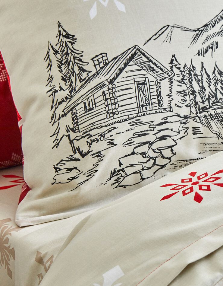 Bedlinnen Montana in flanel (rood)