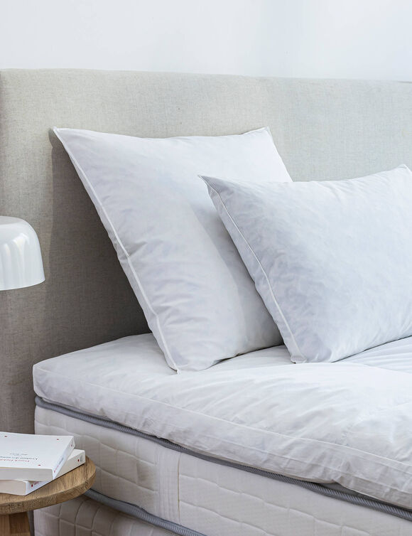 Oreiller plumes en lot de 2 (blanc)