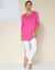 Tuniek met macramé en lange mouwen (Indisch roze)