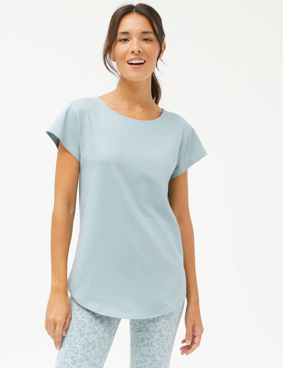 T-shirt met korte mouwen (grijsblauw)