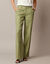 Ruime, soepele broek, linnenmix (groen)