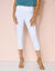3/4-legging met hoge taille, platte buik (wit)