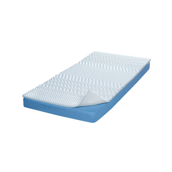 Topdekmatras in latex, steun voor 5 zones (wit)