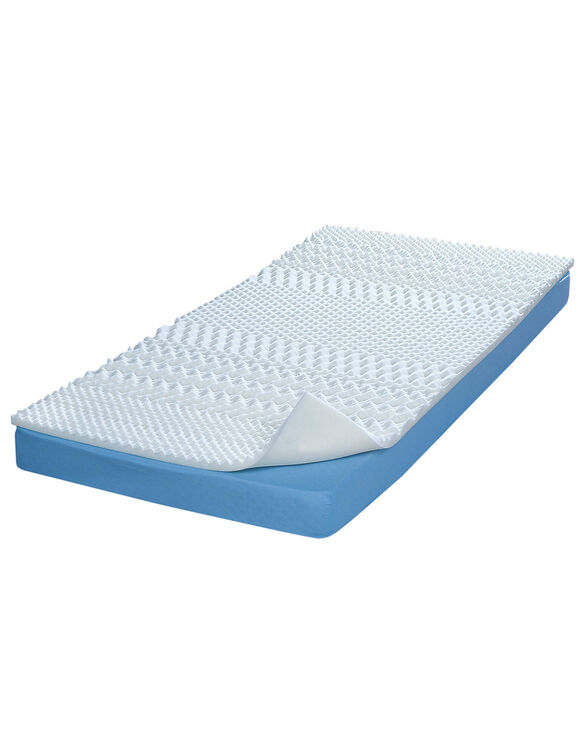 Topdekmatras in latex, steun voor 5 zones (wit)