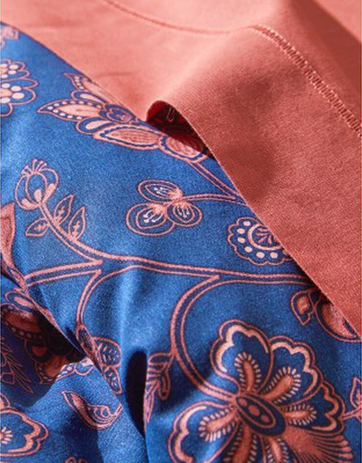 Linge de lit Katia en coton motifs fleuris, bleu marine, hi-res image number 6
