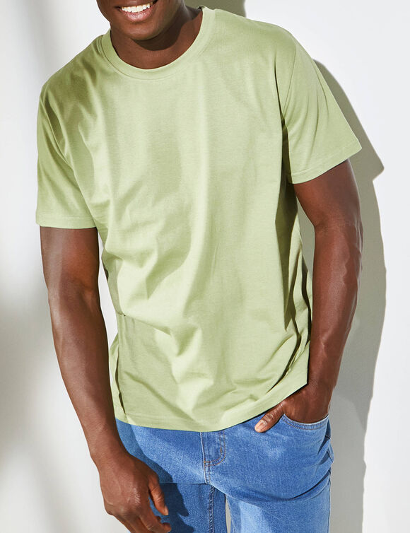 T-shirt col rond manches courtes - lot de 3 (orange + vert + jaune)