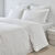 Linge de lit blanc brod&eacute; - coton 57 fils/cm&sup2; (blanc)