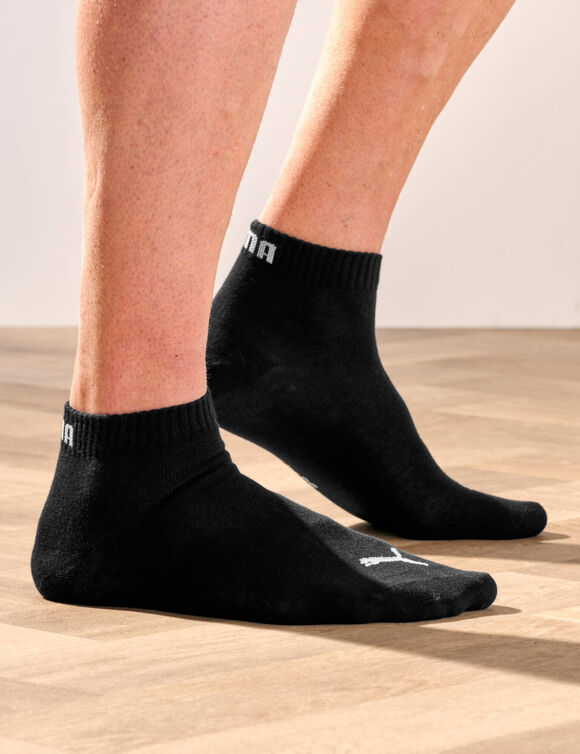 Chaussettes Quarter - lot de 3 paires (noir)