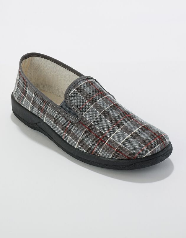 Pantoffels met breed model (grijs)