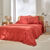 Plaid of sprei, effen katoen met artisanaal weefsel (terracotta)