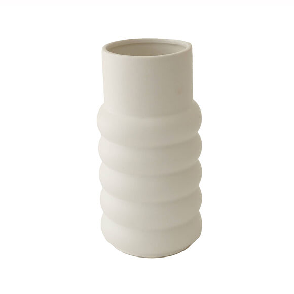 Vase minéral céramique blanc (blanc)