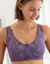 Beha in microvezel met voorsluiting en foulardstijl, zonder beugels (paars)