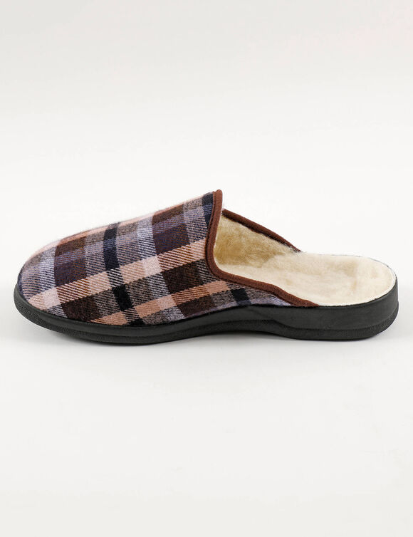 Mules homme fourr&eacute;es - jusqu'au 47 (marron)